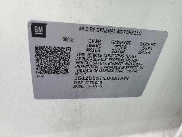 2018 CHEVROLET MALIBU LT 1G1ZD5ST5JF281848