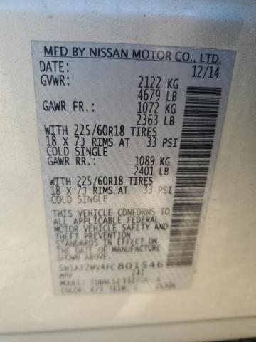 2015 NISSAN ROGUE S 5N1AT2MV4FC801546