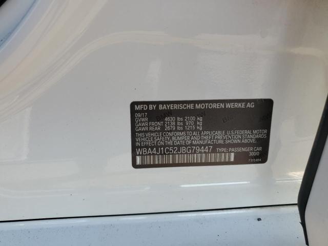 2018 BMW 430I GRAN WBA4J1C52JBG79447