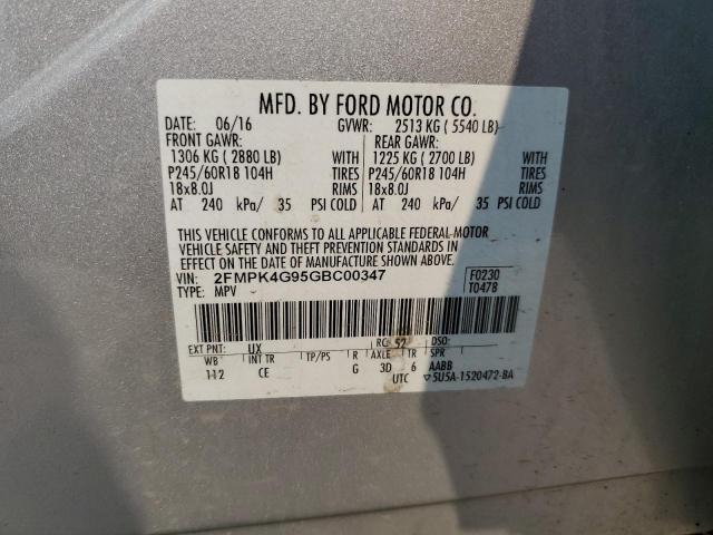 2016 FORD EDGE SE 2FMPK4G95GBC00347