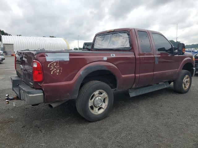 FORD F250 SUPER DUTY 2012 maroon 4dr ext gas 1FT7X2B62CEC21162 photo #4