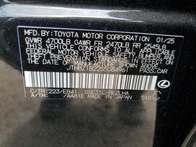 2025 LEXUS CT 200 JTHBZ1B22S5084961