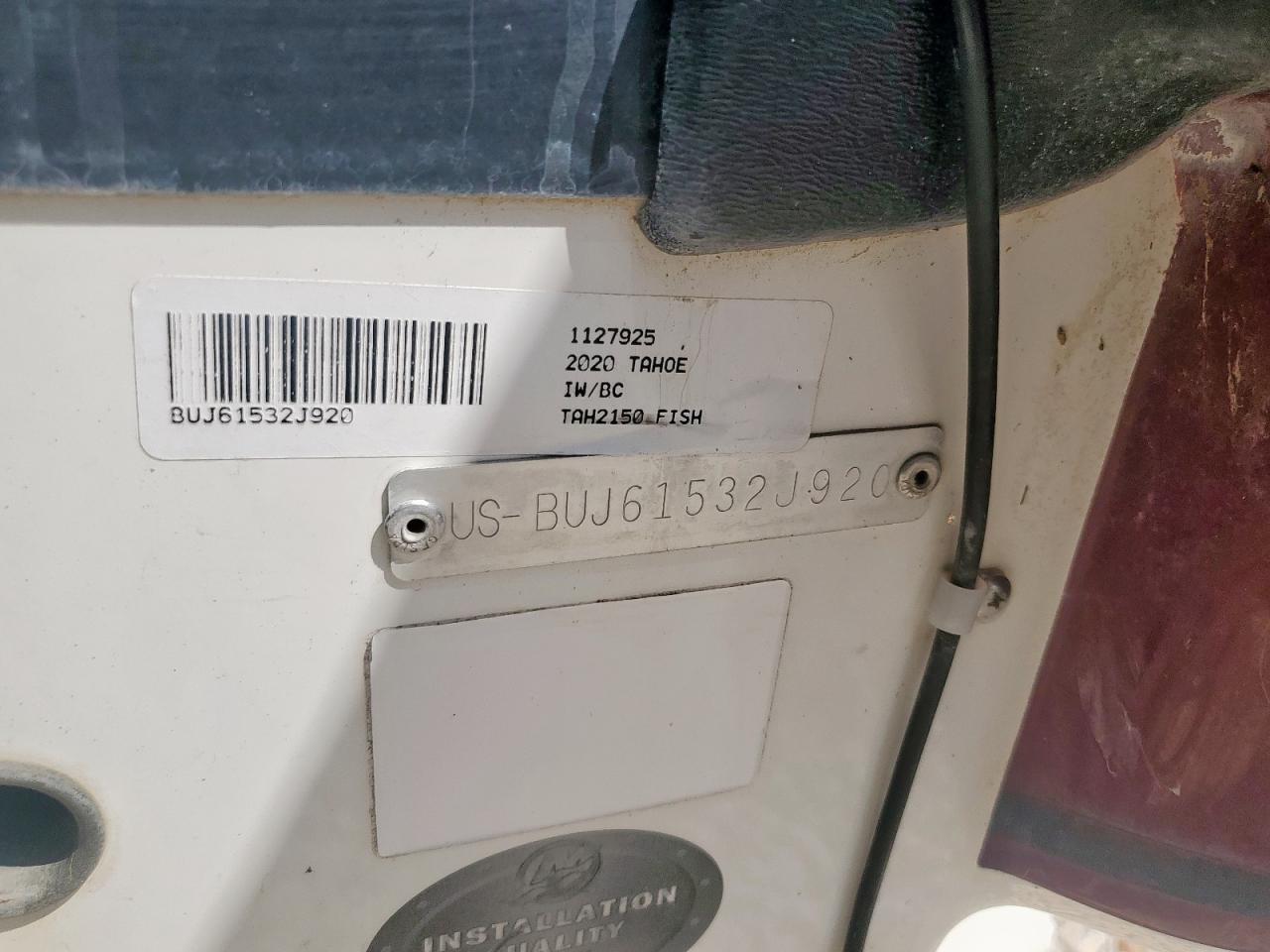 Lot #3254418051 2020 TAHOE BOAT