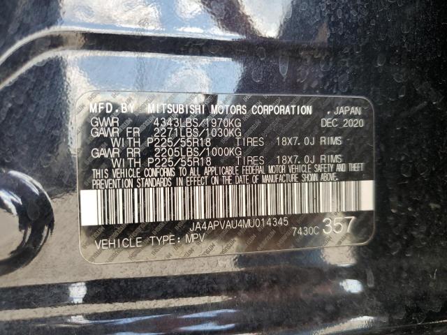 2021 MITSUBISHI OUTLANDER JA4APVAU4MU014345