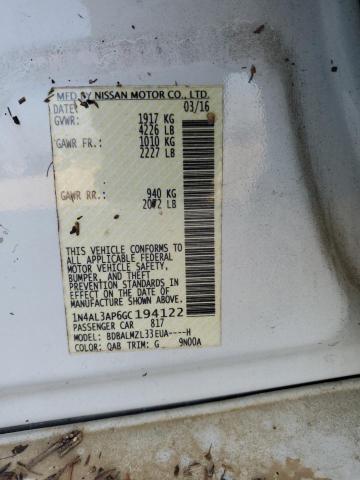2016 NISSAN ALTIMA 2.5 1N4AL3AP6GC194122