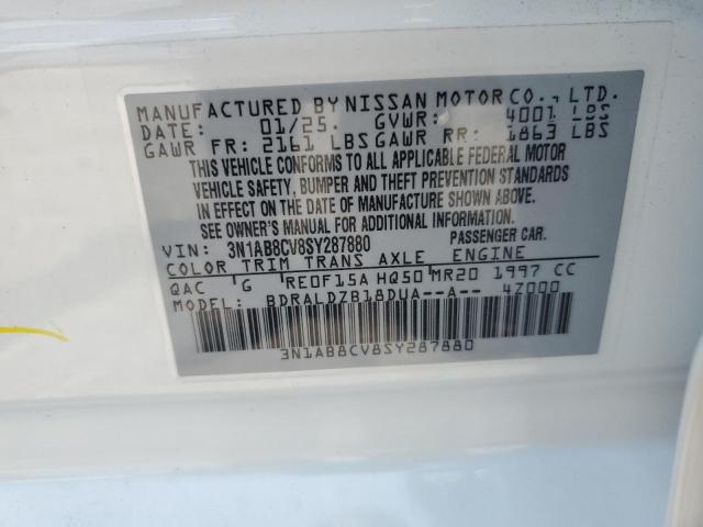 2025 NISSAN SENTRA SV 3N1AB8CV8SY287880