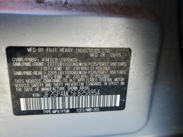 2015 SUBARU XV CROSSTR JF2GPAMC5F8258854