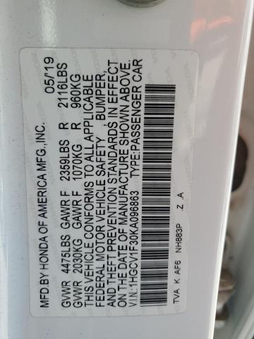 2019 HONDA ACCORD SPO 1HGCV1F30KA096863