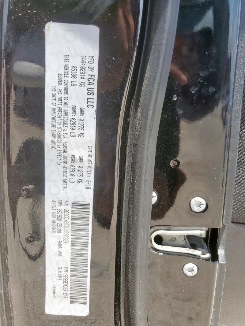 2018 DODGE CHARGER SXT 2C3CDXBG9JH336624