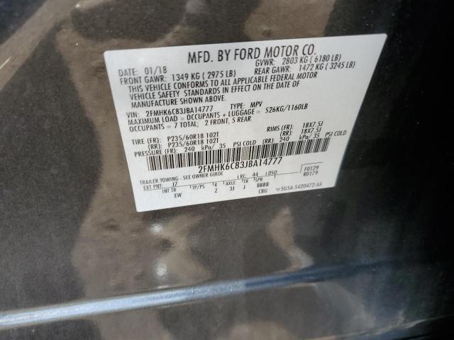 2018 FORD FLEX SEL 2FMHK6C83JBA14777