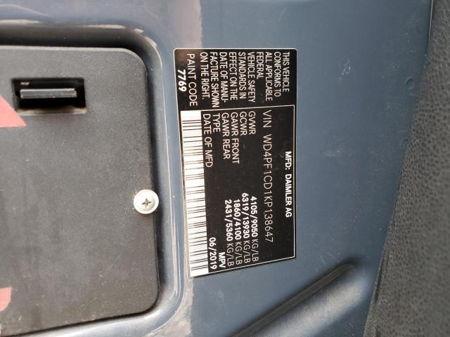 2019 MERCEDES-BENZ SPRINTER 2500/3500 WD4PF1CD1KP138647