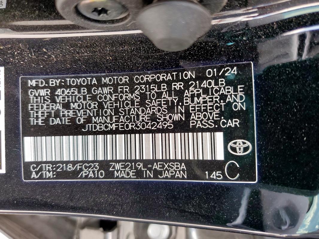 2024 TOYOTA COROLLA LE - JTDBCMFE0R3042495