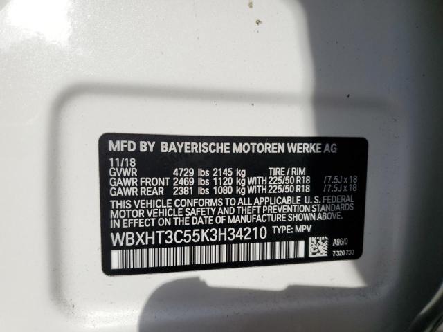 2019 BMW X1 XDRIVE28I WBXHT3C55K3H34210