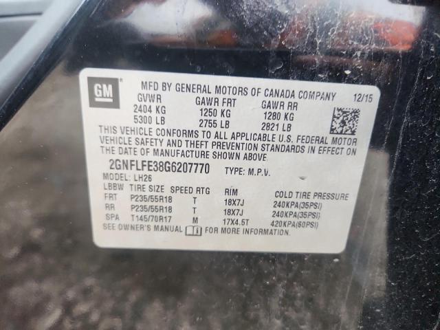 2016 CHEVROLET EQUINOX LT - 2GNFLFE38G6207770