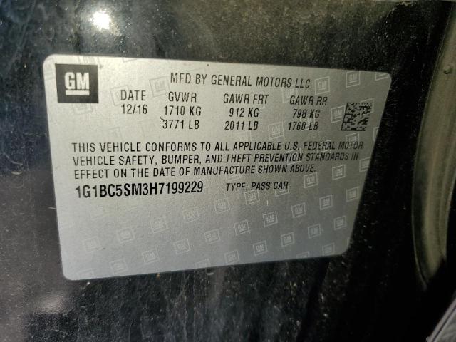 2017 CHEVROLET CRUZE LS - 1G1BC5SM3H7199229