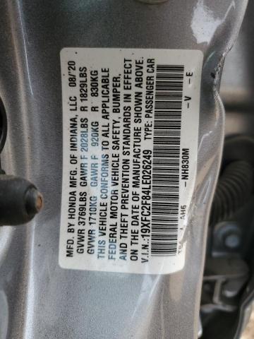 2020 HONDA CIVIC SPOR 19XFC2F84LE026249