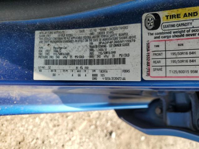 2011 FORD FIESTA SES - 3FADP4FJ9BM115979