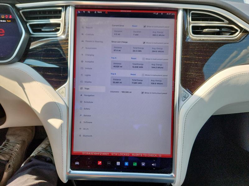 2017 TESLA MODEL S - 5YJSA1E16HF214601