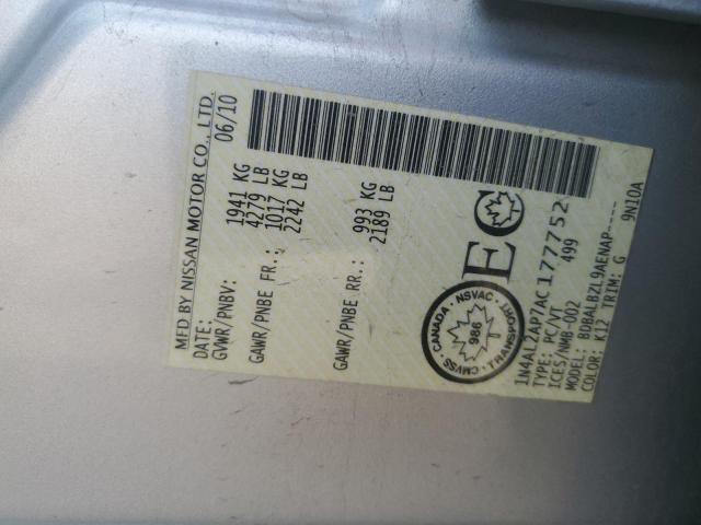 2010 NISSAN ALTIMA BAS - 1N4AL2AP7AC177752