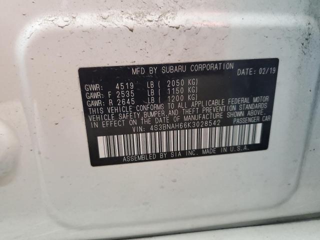 2019 SUBARU LEGACY 2.5I PREMIUM 4S3BNAH66K3028542