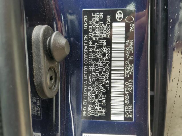 2021 TOYOTA COROLLA LE JTDEPMAE3MJ153331