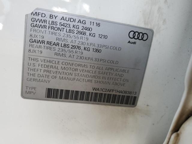 2017 AUDI Q5 PREMIUM WA1C2AFP1HA083813