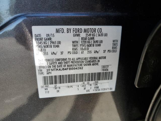 2015 FORD EDGE SEL 2FMTK4J84FBB94392