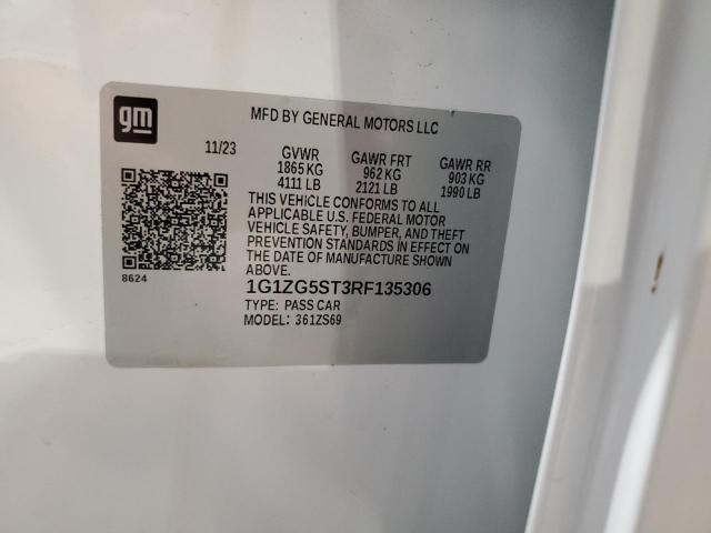 2024 CHEVROLET MALIBU RS 1G1ZG5ST3RF135306