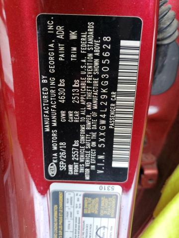2019 KIA OPTIMA SX 5XXGW4L29KG305628