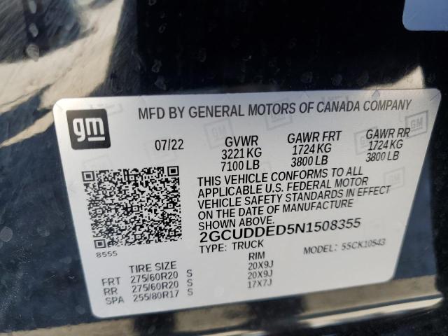 2022 CHEVROLET SILVERADO - 2GCUDDED5N1508355