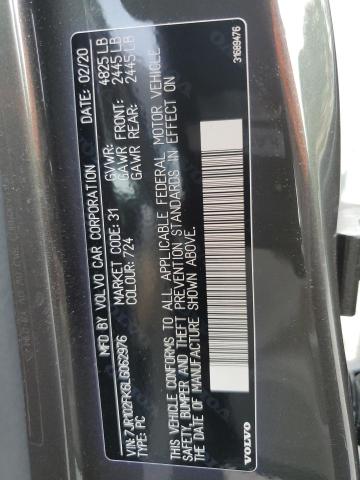 2020 VOLVO S60 T5 MOM 7JR102FK6LG062976