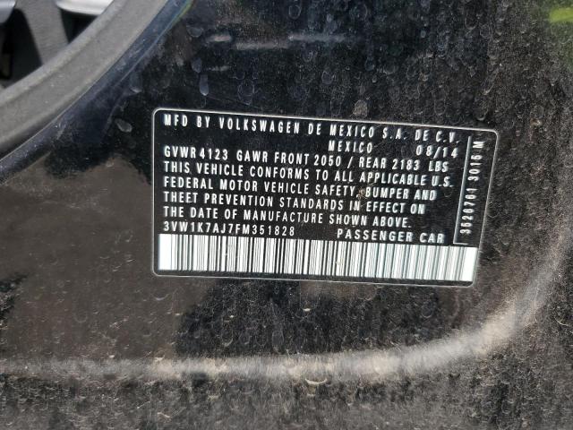 2015 VOLKSWAGEN JETTA BASE 3VW1K7AJ7FM351828