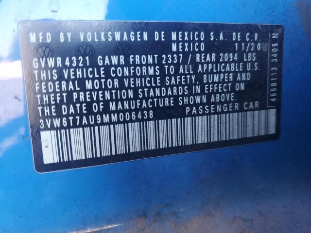 2021 VOLKSWAGEN GTI S - 3VW6T7AU9MM006438