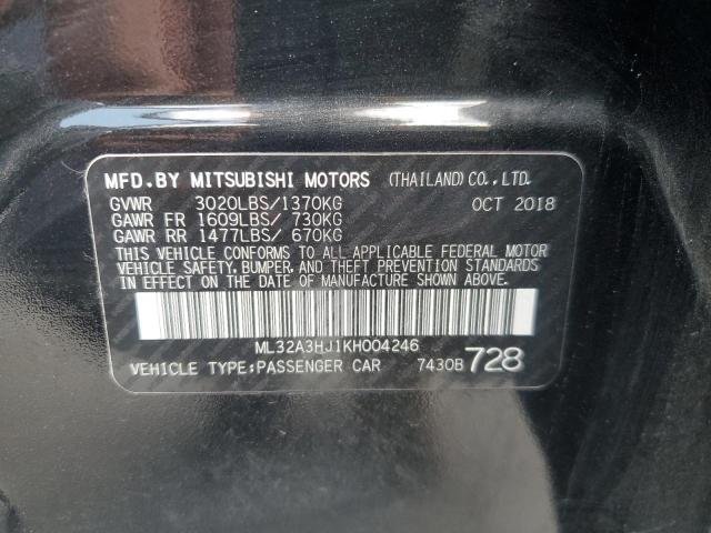 2019 MITSUBISHI MIRAGE ES - ML32A3HJ1KH004246