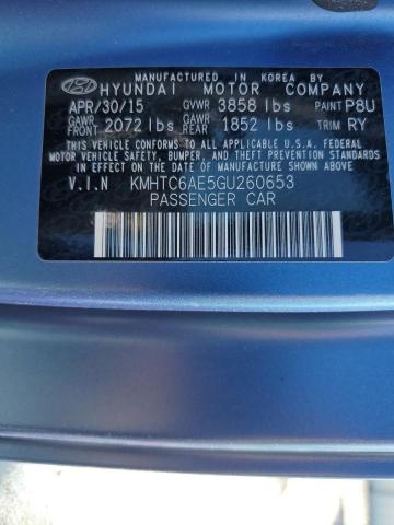 2016 HYUNDAI VELOSTER TURBO KMHTC6AE5GU260653