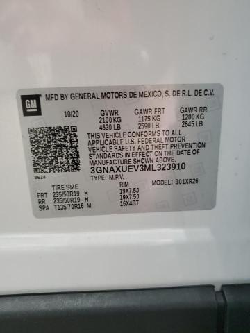 2021 CHEVROLET EQUINOX LT 3GNAXUEV3ML323910