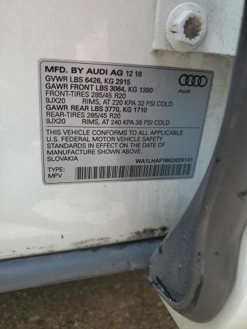 2019 AUDI Q7 PREMIUM WA1LHAF76KD026141