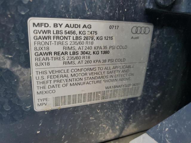 2018 AUDI Q5 PREMIUM WA1BNAFY3J2034351