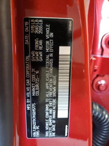 2019 VOLVO S60 T6 MOM 7JRA22TK7KG015775