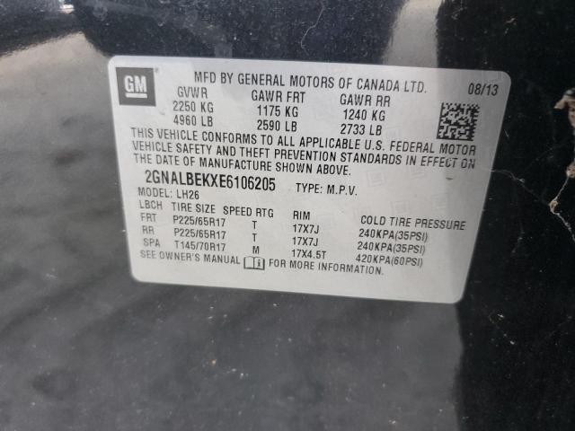 2014 CHEVROLET EQUINOX LT - 2GNALBEKXE6106205