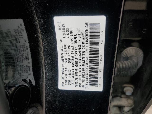 2017 HONDA ACCORD EXL 1HGCR2F89HA066548