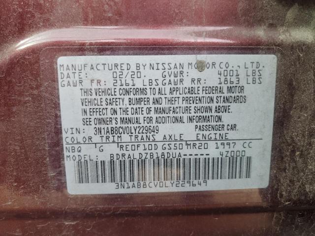 2020 NISSAN SENTRA SV - 3N1AB8CV0LY229649