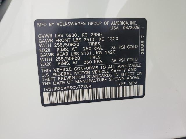 2025 VOLKSWAGEN ATLAS SE 1V2HR2CA9SC572354