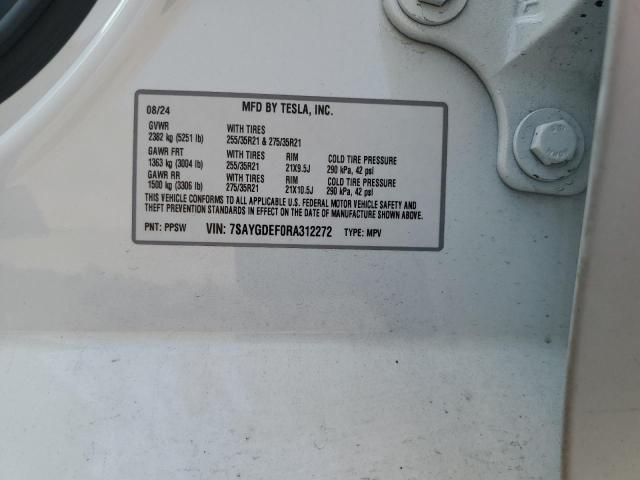 2024 TESLA MODEL Y 7SAYGDEF0RA312272