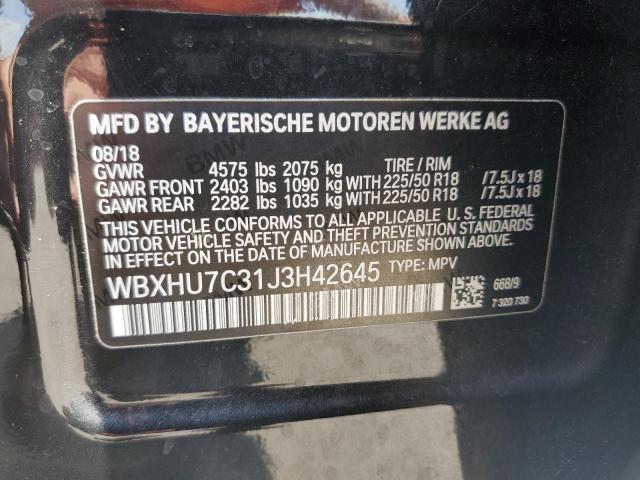 2018 BMW X1 SDRIVE2 - WBXHU7C31J3H42645