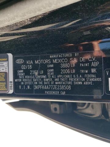 2018 KIA FORTE LX 3KPFK4A77JE238508