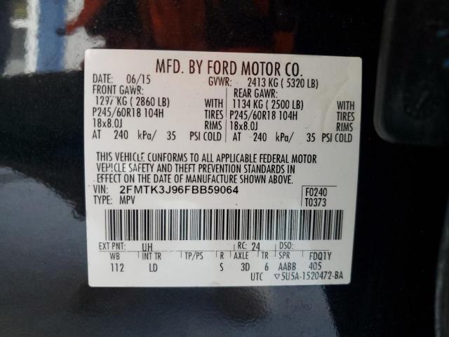 2015 FORD EDGE SEL 2FMTK3J96FBB59064