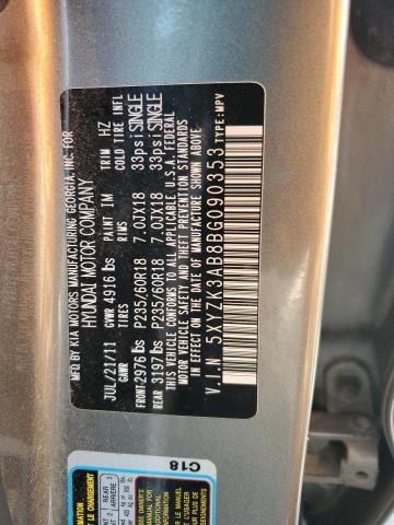 2011 HYUNDAI SANTA FE LIMITED - 5XYZK3AB8BG090353