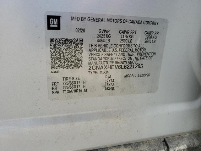 2020 CHEVROLET EQUINOX LS 2GNAXHEV6L6221205