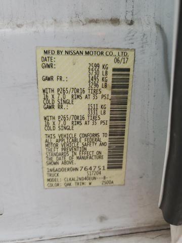 2017 NISSAN FRONTIER S - 1N6AD0ER0HN764751